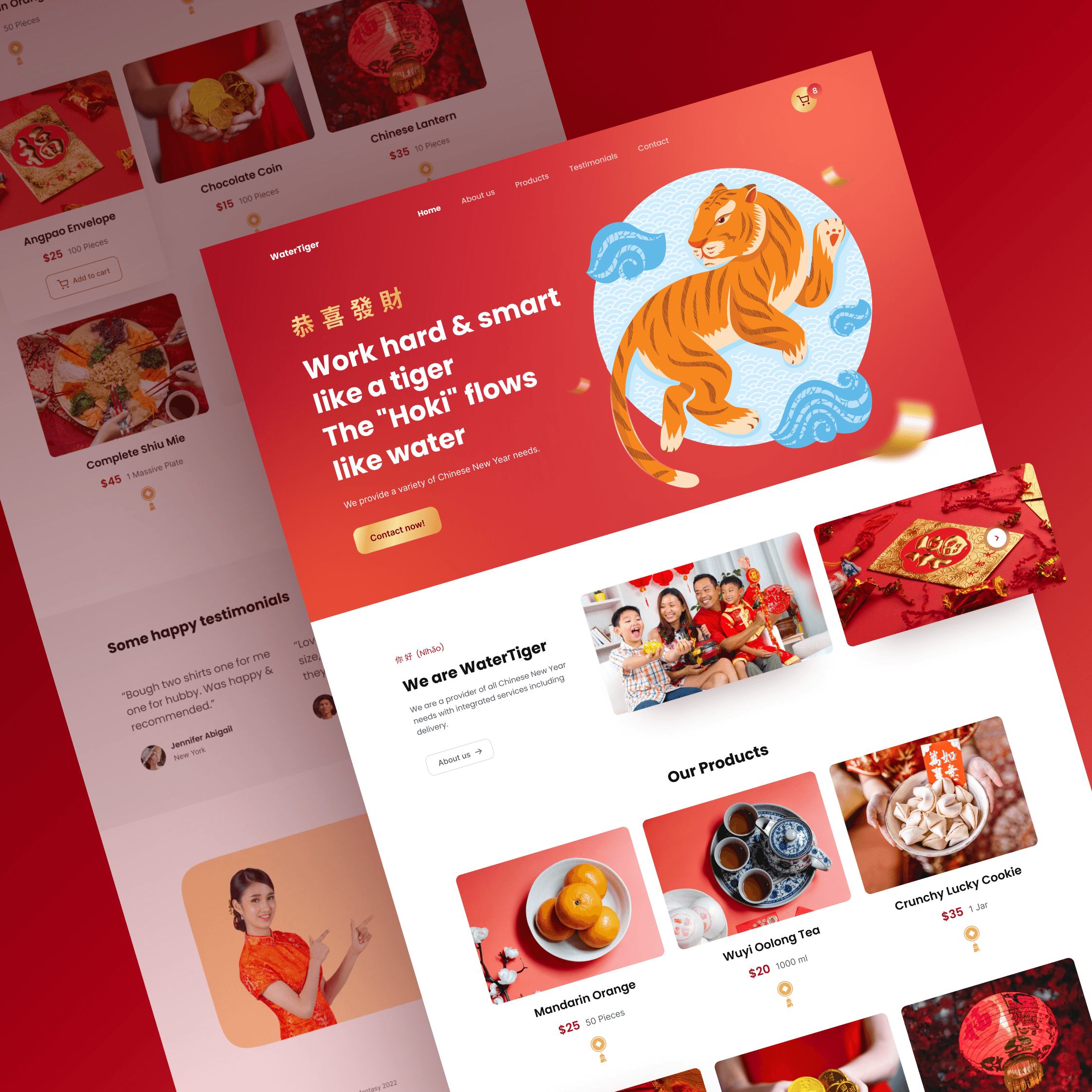 Water Tiger - Chinese New Year - Website Design